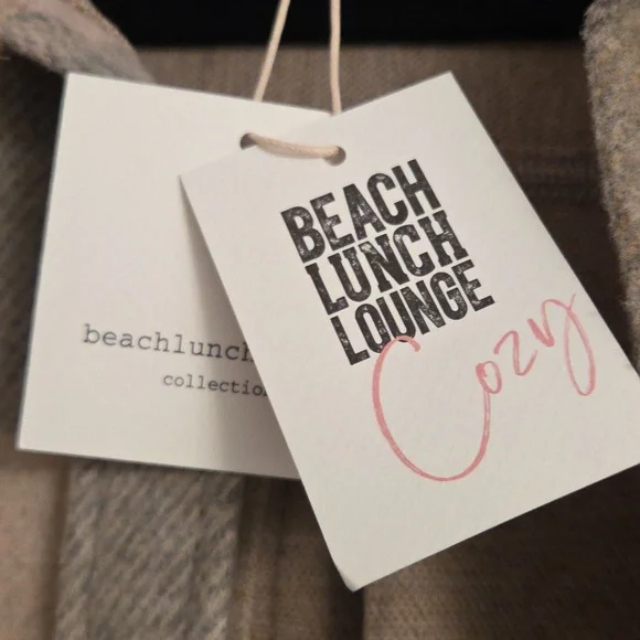 Beachlunchlounge Plaid Shirt in Tan and Gray - Picture 2 of 4